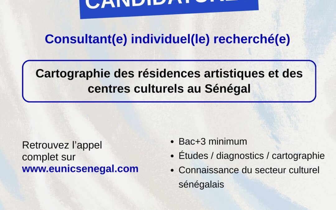 Recrutement d’un(e) consultant(e) individuel(le) pour la réalisation d’une cartographie des résidences artistiques et des centres culturels au Sénégal