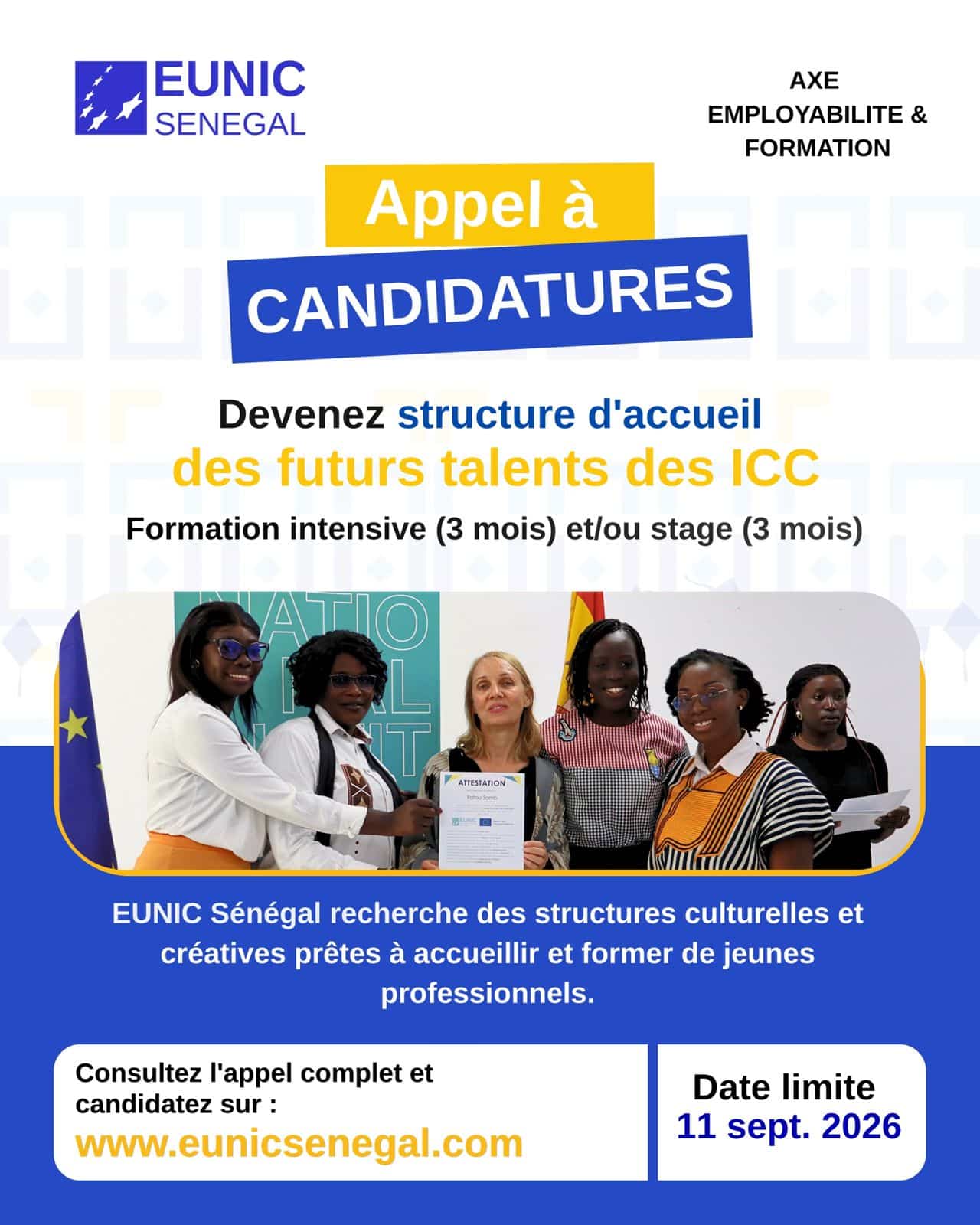 Appel à candidature pour la sélection des structures d’accueil